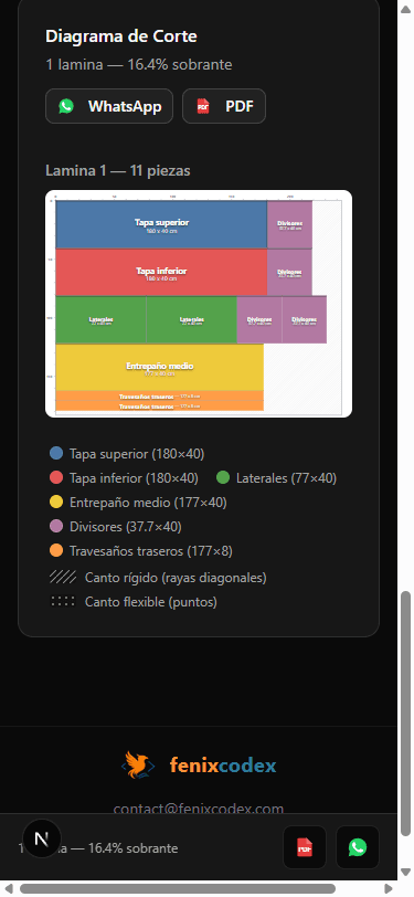 CortaBoard mobile view